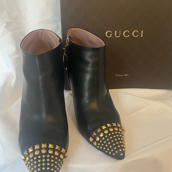 Gucci Malaga Kid Black Ankle boots. Size 38.5. Gorgeous 🦋🦋🦋 - Picture 2 of 11